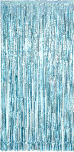 Baby blue metallic foil - blue,