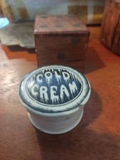 ICE  COLD  CREAM  POT  LID  AND  BASE  CIRCA  1890