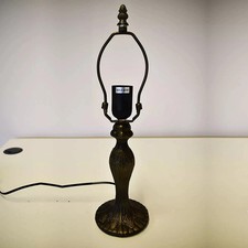 Tiffany Table Lamp Antique Brass Abstract Base Only, 1 E27 Bulb Holder