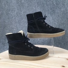 Gabor Boots Womens 5.5 Jollys Ankle Bootie Black Lace Up Comfort Round Toe Flats