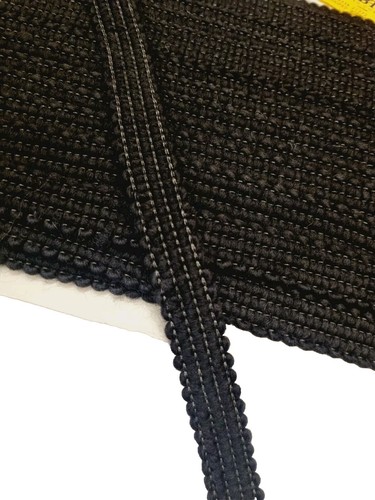 Black upholstery braid 22mm - black,