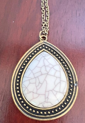 Vintage boho teardrop pendant - vintage,
