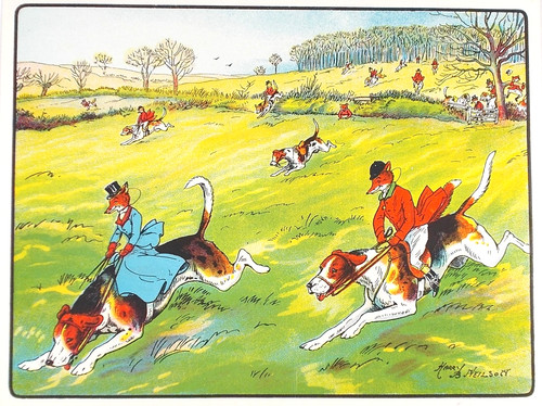 Old vintage print - vintage, fox's
