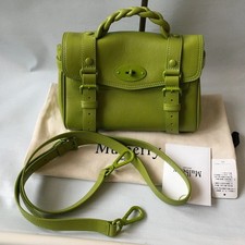 AUTH Mulberry Mini Alexa – Matcha Green Leather 2-Way Shoulder Handbag