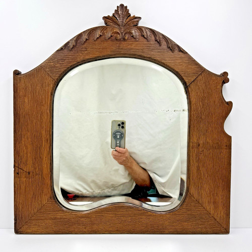 Antique bevel mirror quarter - antique,