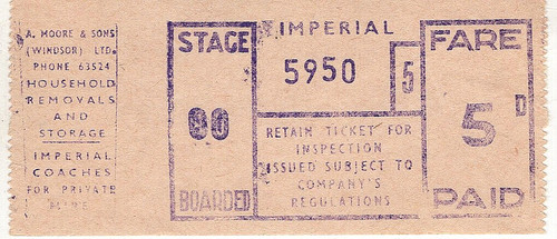 Bus ticket imperial - bus, t.i.m.: