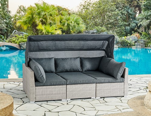 Rattan canopy garden furniture - canopy,
