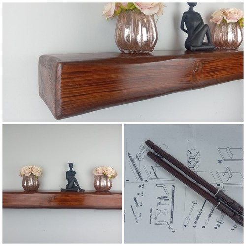 Rustic fireplace beam - rustic,