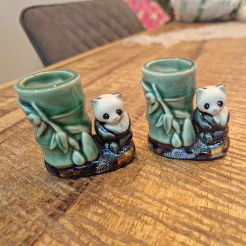 Vintage majolica ceramic - 2x,