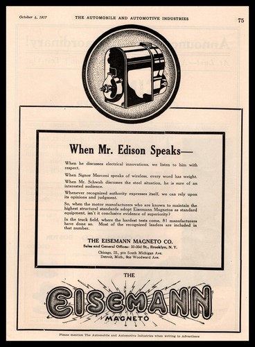 1917 the eisemann magneto - the, co