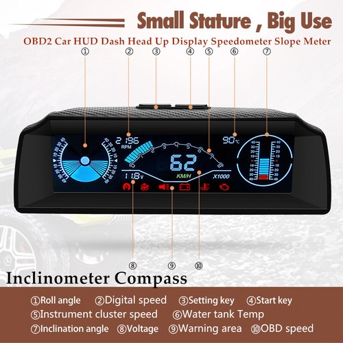 Obd2 car dash head display - car,