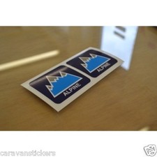 CI Caravans Sprite - (FLAT VINYL) - Alpine Scene Sticker Decal Graphic - PAIR