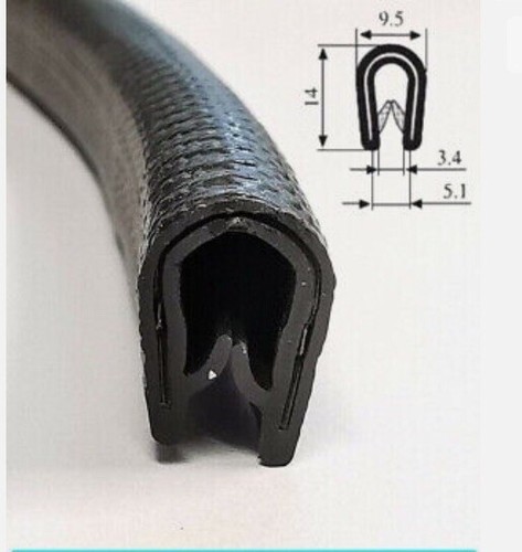 Standard black rubber car edge