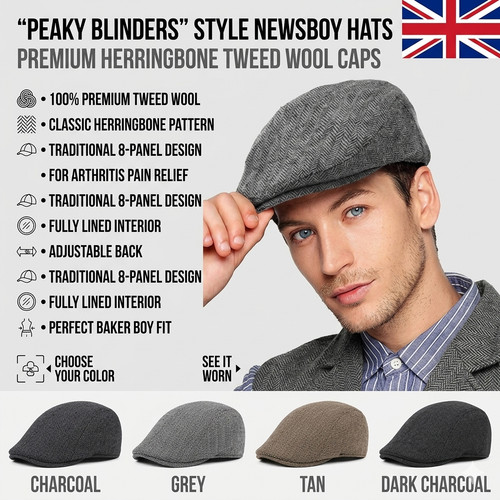 Peaky blinders hat - peaky, newsboy