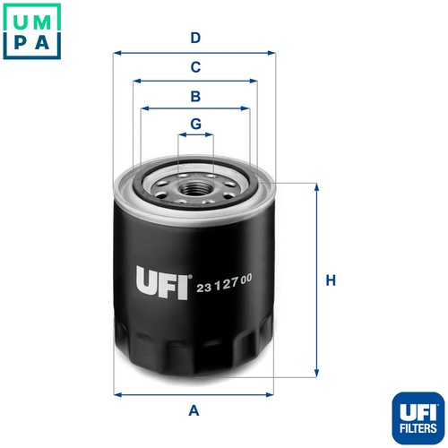 Oil filter 127 - 23.127.00, alfa