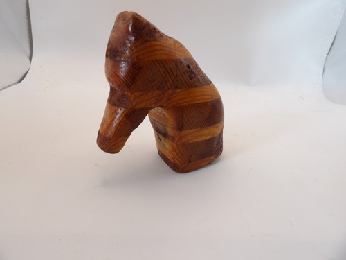 Handmade wooden horse head