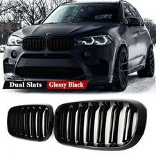 FOR BMW F15 F85 X5 F16 F86 X6 KIDNEY GRILL GRILLE GRILLS GLOSS BLACK 2014-2017
