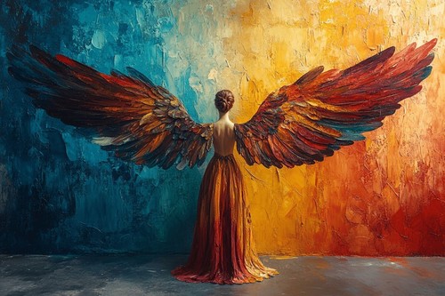 Angel wings canvas - wings, picture