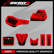 HONDA QR 50 MOTOCROSS GRAPHICS MX GRAPHICS KIT BLOCK RED/BLK