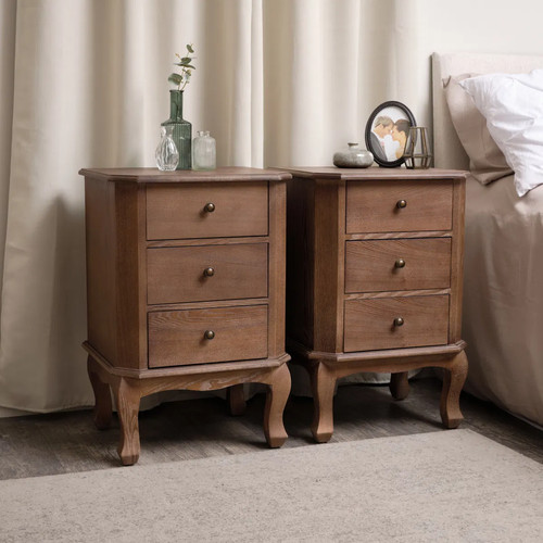 Pair dark wood - of,