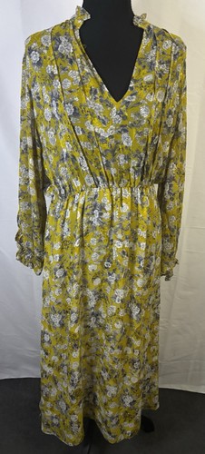 Zara yellow floral metallic - floral,