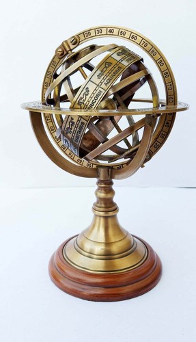 Astrolabe zodiac brass globe - astrolabe,