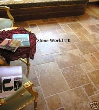 Sample of Walnut (Noce) Antique Travertine Floor Tiles