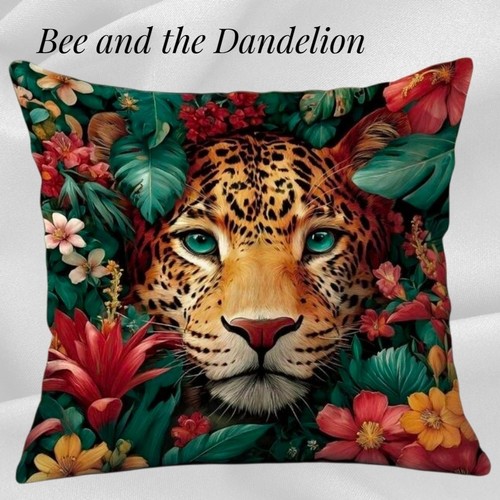 Leopard jungle cushion - leopard, in