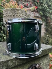 13" CB Drums Rack Tom Drum | GREEN | With EVANS GENERA G2 Skin With Sticks