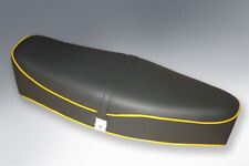 Seat dual GS160/VBB/VBC/VLB - PE PX ,BLACK WITH YELLOW PIPING FREE UPS DELIVERY