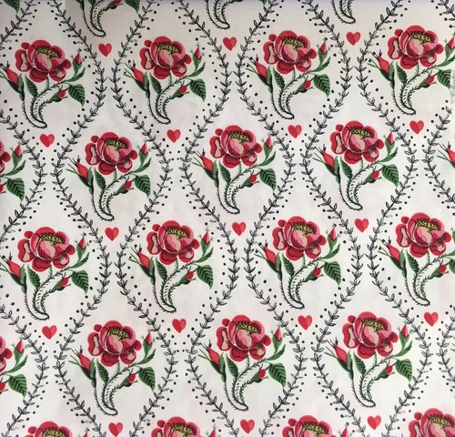 50cm square cherished rose - square,