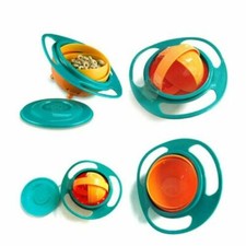 Baby Feeding Bowl x 2 Spill Proof Toddlers Child 360 Rotating Non Spill Cup Dish