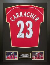 FRAMED JAMIE CARRAGHER SIGNED LIVERPOOL FOOTBALL SHIRT COA PROOF KOP LEGEND