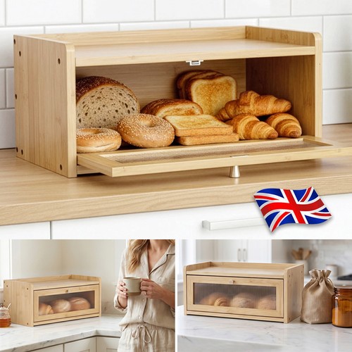 Wooden bread bin - large,