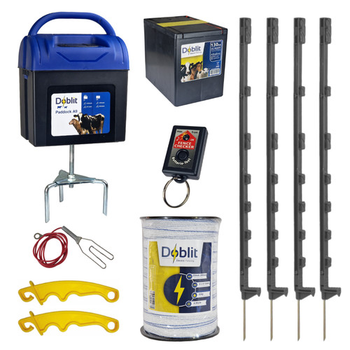 Electric fence kit doblit - 9v,