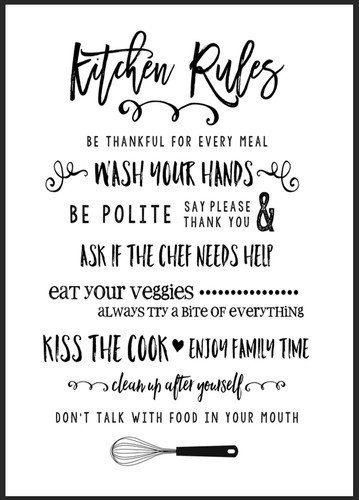 Kitchen rules metal tin - my,