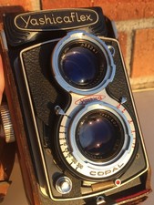 Yashicaflex Model C Twin Lens Reflex Film Camera Medium Format + Leather Case