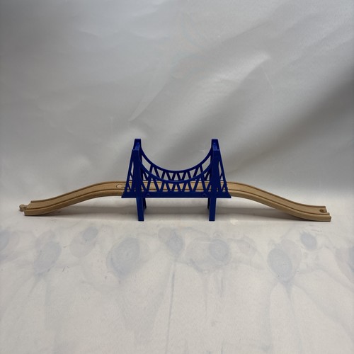 Wooden blue train bridge - bridge, fits