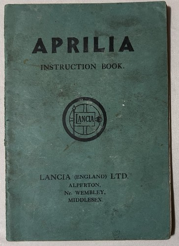 Lancia aprilia instruction - aprilia, *instruction
