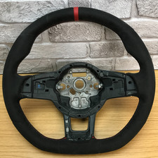 Genuine VW Golf MK7, MK7.5 GTI alcantara manual steering wheel. RETRIMMED. 6D