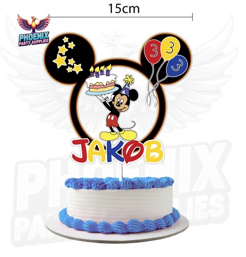 Personalised mickey cake - mickey,