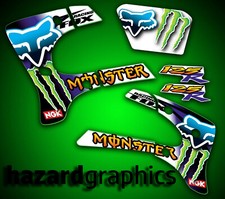 KAWASAKI Kmx 125 200 Graphics Sticker Decal Set - Green Model - Twin Shroud (ME)