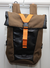 Crumpler Local Identity Backpack Brown Bright Orange Interior Edge Wear Vintage