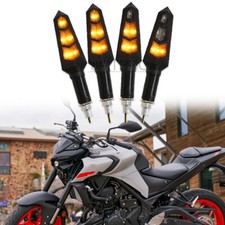 4x Motorcycle LED Amber Turn Signals Lights For Yamaha MT03 MT07 MT09 MT10 MT15