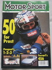 Motor Sport Magazine 08/1993 featuring Ferrari 456 GT,308 GT4,330 GTC James Hunt