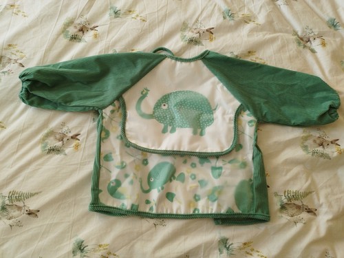 Baby elephant patent bib - elephant,