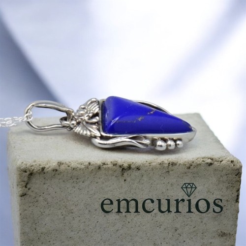 Vintage lapis lazuli pendant - lapis,
