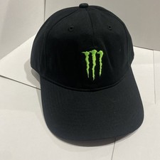 NEW Monster Energy Black/Neon Green Curved Brim Adjustable Embroidered Hat