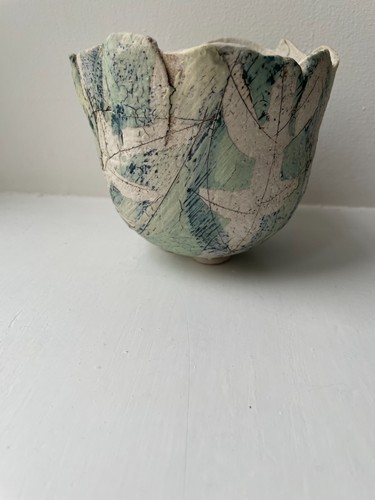 Studio pottery raku vessel - studio,