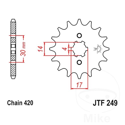 Front sprocket 420 - front,